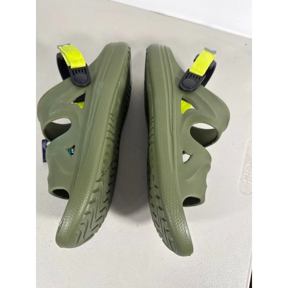 Rugged Shark Mens Water Active Sandals Olive Green Neon Yellow Floatable Size 12